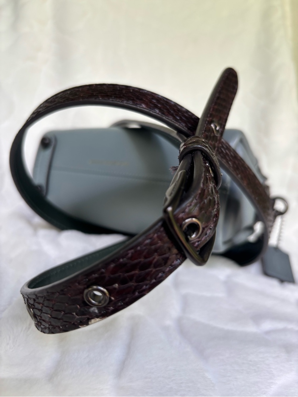 Coach Tate 18 Crossbody With Snakeskin Detail - Picture 11 of 16